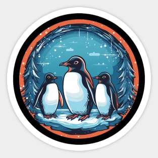 Penguin in Ornament, Love Penguins Sticker
